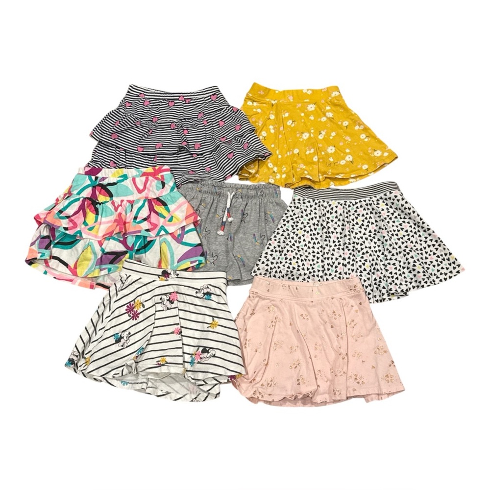 Bundle 6 pcs Toddler Girls’ Skorts Jumping Beans & Carter’s Sizes 24 months & 2T
